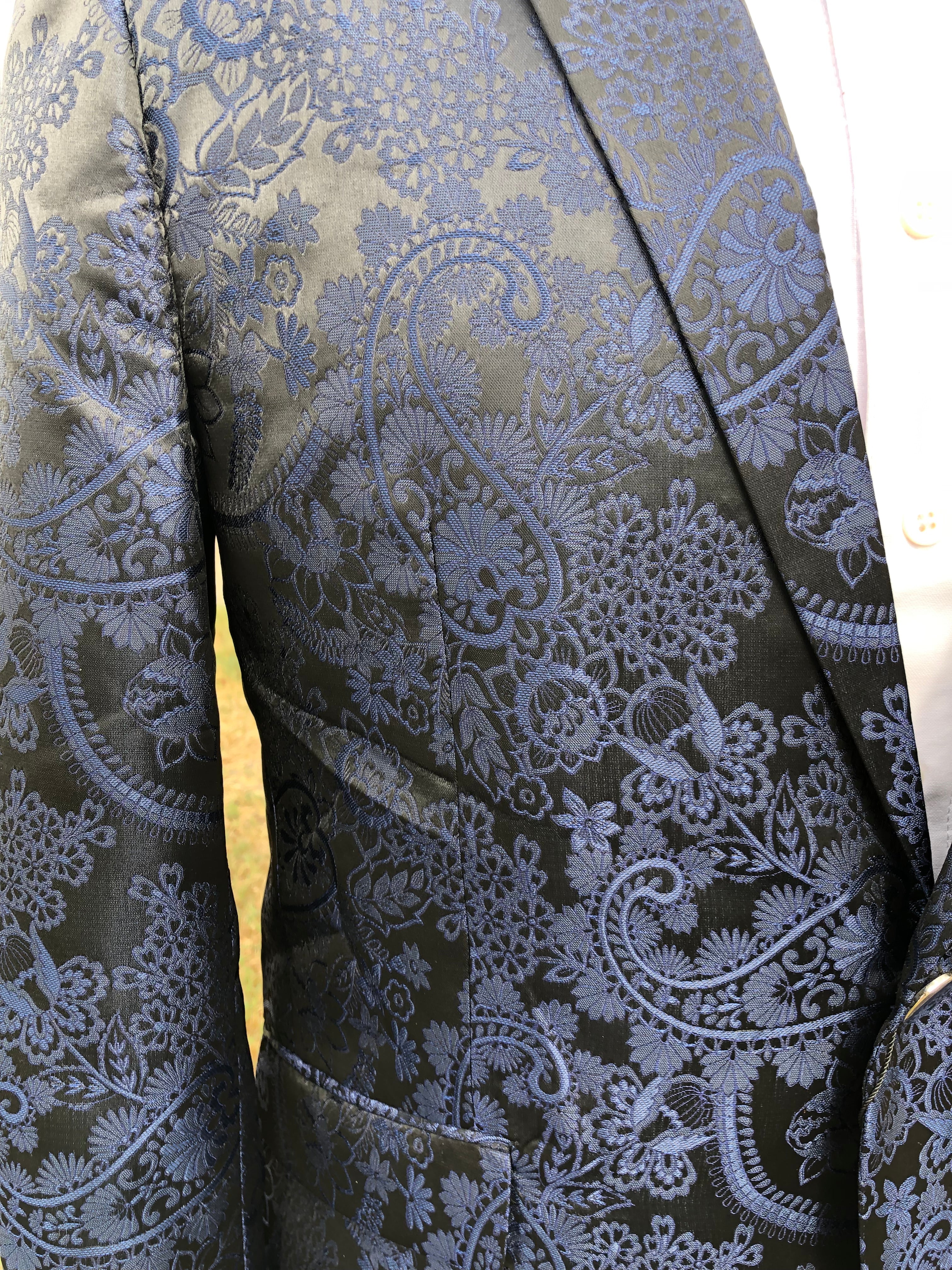 Royal Blue/Black Paisley Sport Coat