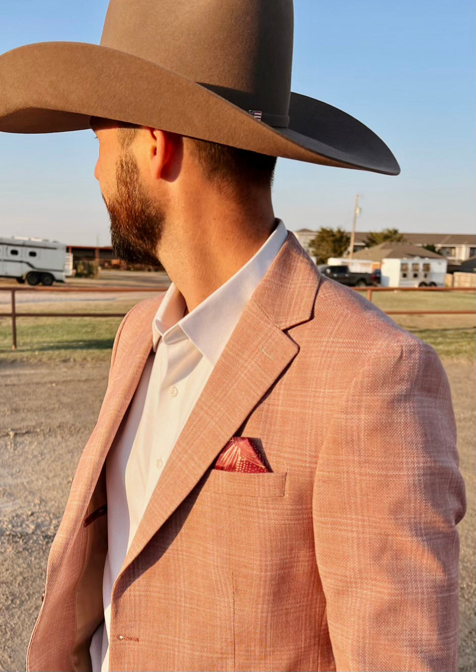 Salmon Pink Cowboy Sport Coat