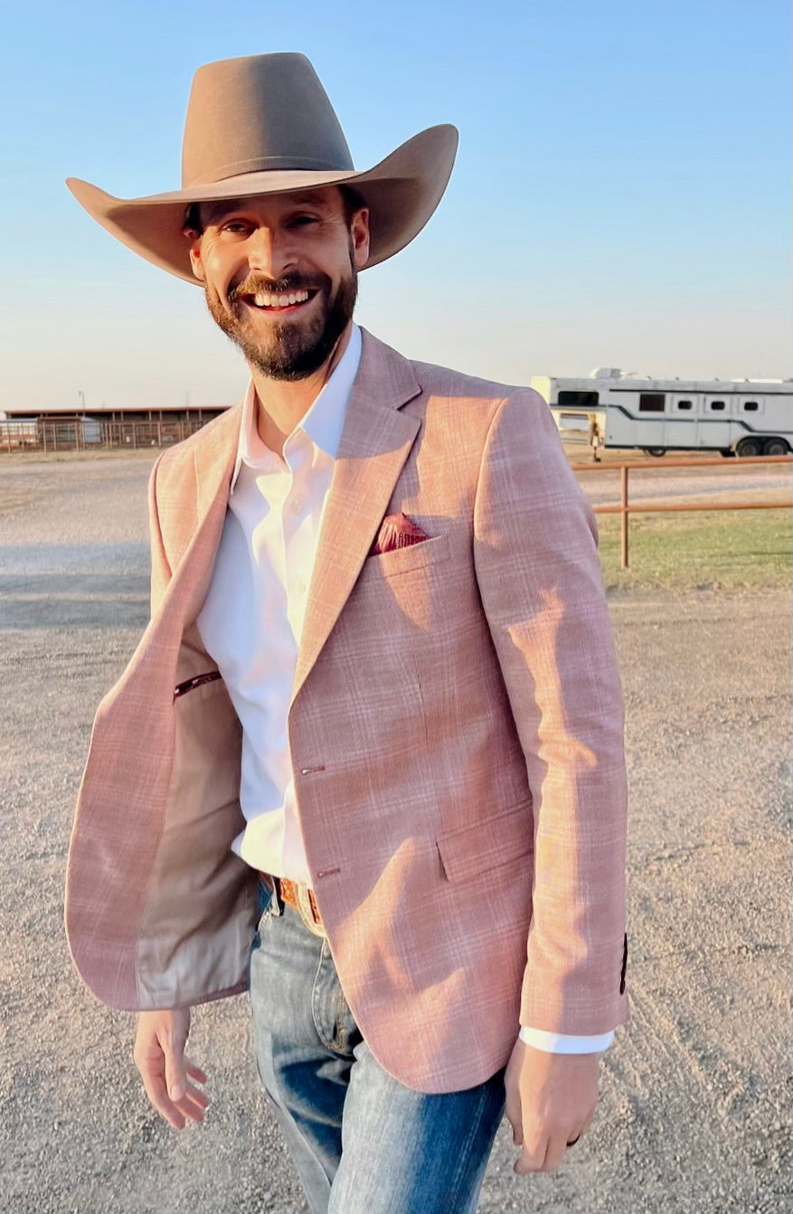 Salmon Pink Cowboy Sport Coat