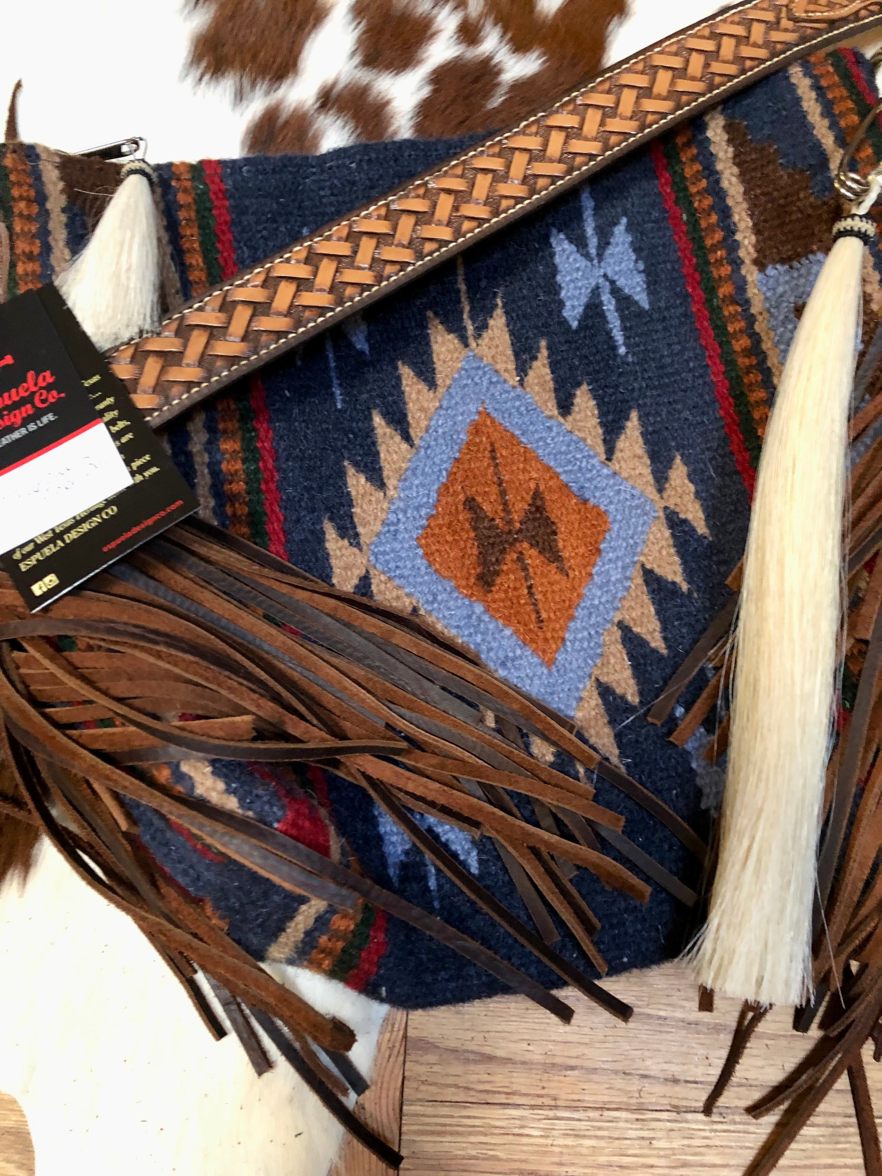 The Maddox Saddle Blanket Purse - Rust and Turquoise – Feather D Trading  Post