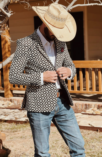 Aztec Black and White Sport Coat – Espuela Design Co.